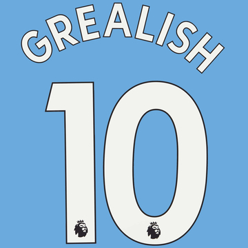 2019-23 Grealish #10 Floquage blanc Premier League