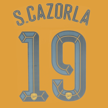 2015-16 Arsenal Away Cup S. Cazorla #19 Flocage