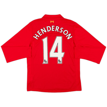 2012-13 Liverpool Maillot Domicile Manches Longues Henderson #14 - 8/10 - (S)