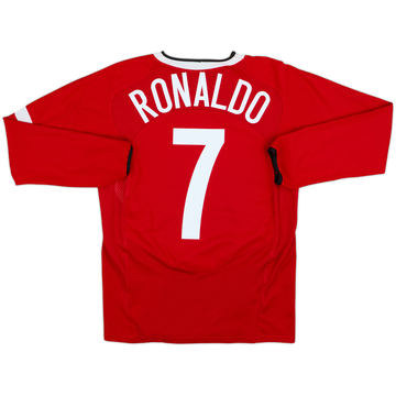 2004-06 Manchester United Maillot Domicile ML Ronaldo #7 - 8/10 - (XL.Boys)