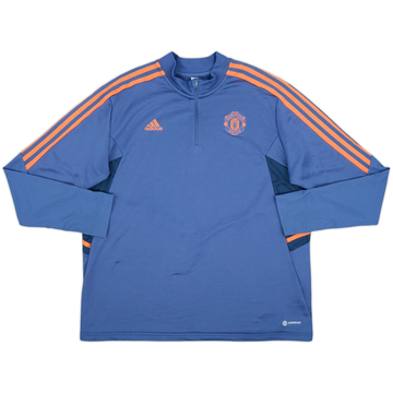 2022-23 Manchester United adidas Sweat 1/4 Zip - 9/10 - (Femme XXL)