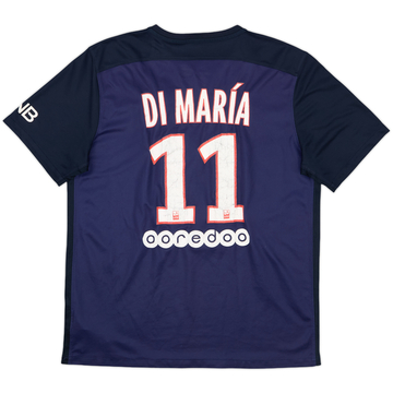 2015-16 Paris Saint-Germain Maillot Domicile Di Maria #11 - 5/10 - (L)