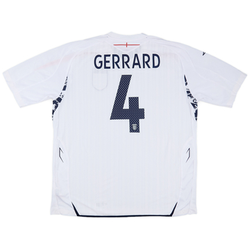 2007-09 England Maillot Domicile Gerrard #4 (XXL)
