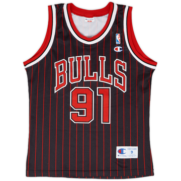 1995-97 Chicago Bulls Rodman #91 Champion Maillot alternatif - 9/10 - (S)