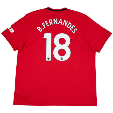 2019-20 Manchester United Maillot Domicile B.Fernandes #18 - 8/10 - (XXL)