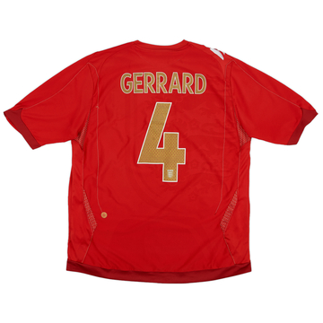2006-08 England Maillot extérieur Gerrard #4 - 7/10 - (XL)