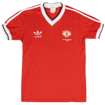 1982-84 Manchester United Maillot domicile 'Vainqueurs de la FA Cup' - 8/10 - (Y)