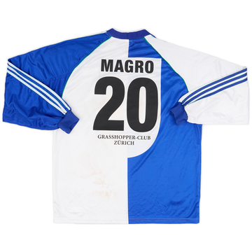 1999-00 Grasshoppers maillot domicile manches longues porté en match Magro #20