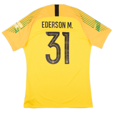 2018-19 Manchester City Maillot authentique gardien troisième MC Ederson M. #31 - 9/10 - (XL)