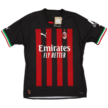 2022-23 AC Milan Maillot Domicile Authentique (XL)