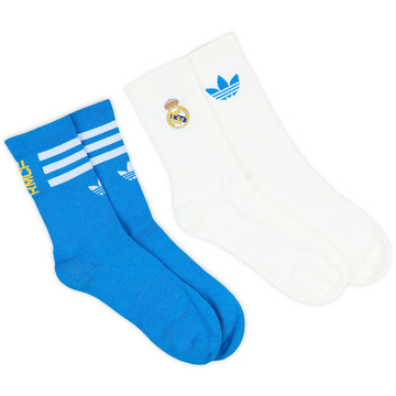 2025-26 Real Madrid adidas Chaussettes mi-mollet - Lot de deux paires