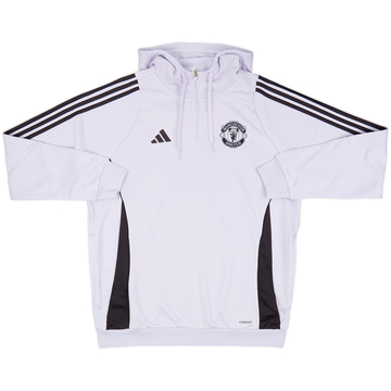 2025-26 Manchester United adidas 1/4 Zip Haut d'entraînement à capuche