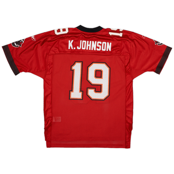2002-03 Tampa Bay Buccaneers K.Johnson #19 Reebok On Field Maillot Domicile - 8/10 - (L)