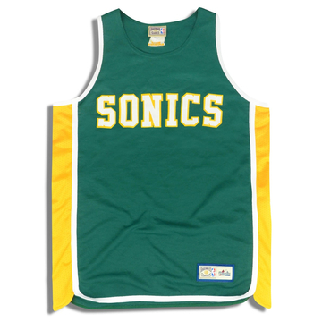 1980s Seattle Supersonics Majestic Hardwood Classics Maillot L
