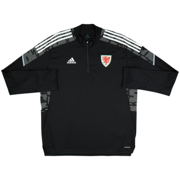 Haut d'entraînement 1/4 de zip adidas Pays de Galles 2021-22 (XXL)