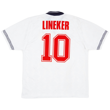 Maillot domicile Angleterre 1990-92 Lineker #10 - 8/10 - (L)