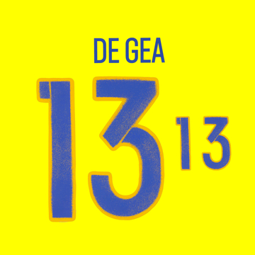 2016-18 Espagne GK De Gea #13 Flocage bleu