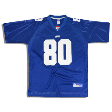 2002-04 New York Giants Shockey #80 Maillot Reebok On Field (Domicile) L