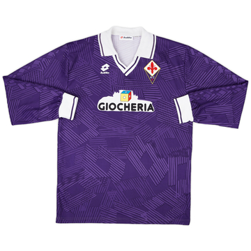 1991-92 Fiorentina Maillot Domicile ML - 9/10 - (L)