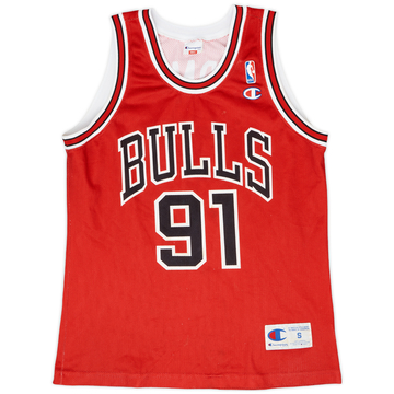 1995-98 Chicago Bulls Rodman #91 Maillot extérieur Champion - 7/10 - (S)