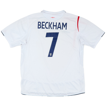 2005-07 England Maillot Domicile Beckham #7 - 6/10 - (XL)