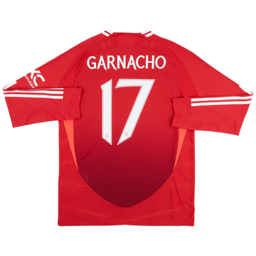 2024-25 Manchester United Maillot Domicile Authentique L/S Garnacho #17