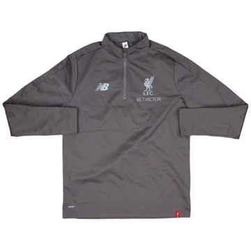 2018-19 Liverpool New Balance Haut d'entraînement 1/4 Zip – 8/10 – (L)