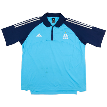 2002-03 Olympique Marseille adidas Polo 1/4 Zip - 4/10 - (XL/XXL)