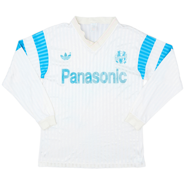 1990-91 Olympique Marseille Maillot domicile L/S - 6/10 - (M)