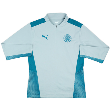 2021-22 Manchester City Puma Haut d'entraînement 1/4 zip - 8/10 - (M)