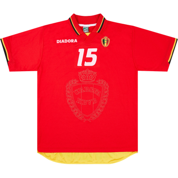 1996-98 Belgique Maillot Domicile Version Match #15