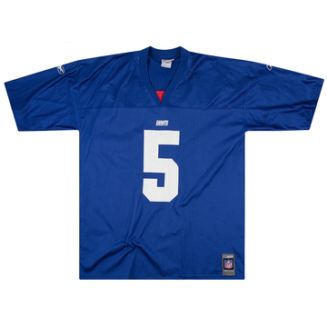 2001 New York Giants Collins #5 Maillot Reebok (Domicile) XXL