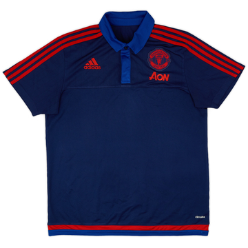 2015-16 Manchester United adidas Polo - État 8/10 - (L)