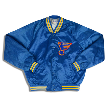 Veste teddy Chalk Line St. Louis Blues en satin 1990s XL