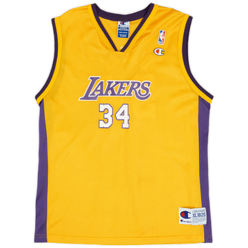 1999-02 LA Lakers O'Neal #34 Maillot domicile Champion XL.Kids (Très bon état)