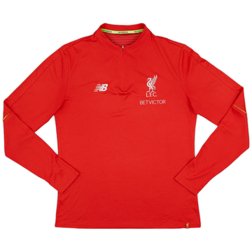 2018-19 Liverpool New Balance Haut d'entraînement 1/4 zip - 8/10 - (L)