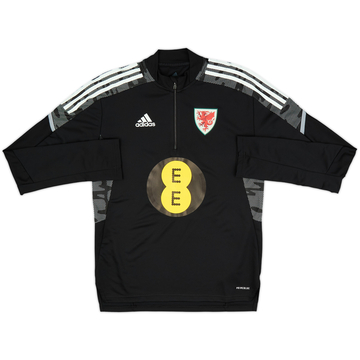 2021-22 Wales adidas 1/4 Zip Haut d'entraînement - 9/10 - (S)