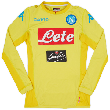 2017-18 Napoli Maillot Authentique Extérieur L/S - 8/10 - (S)