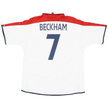 2003-05 England Maillot domicile Beckham #7 - 6/10 - (XXL)