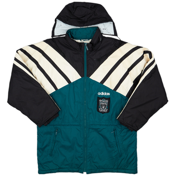 1995-96 Liverpool adidas Manteau de banc rembourré - 6/10 - (L)
