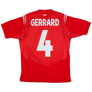 2004-06 Maillot extérieur Angleterre Gerrard #4 - 6/10 - (M)