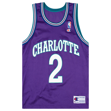 1994-95 Charlotte Hornets Johnson #2 Maillot Champion (Alternatif) L