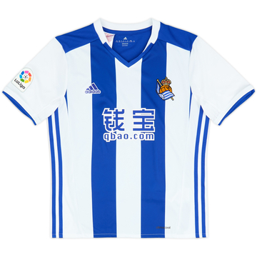 2016-17 Real Sociedad Maillot Domicile - Comme Neuf - (ENFANT)