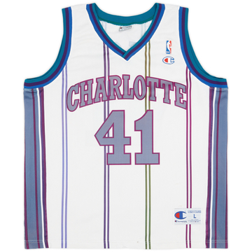 1997-99 Charlotte Hornets Rice #41 Maillot domicile Champion - 5/10 - (L)