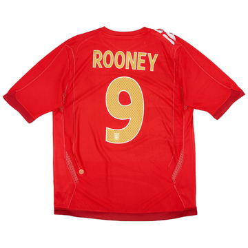 2006-08 England Maillot extérieur Rooney #9 - 6/10 - (L)