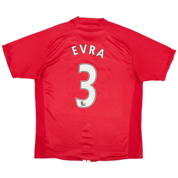 2007-09 Manchester United Maillot domicile Evra #3 - 5/10 - (L)