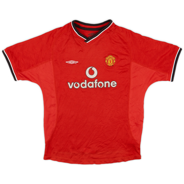 2000-02 Manchester United Maillot Domicile - 6/10 - (L.Boys)