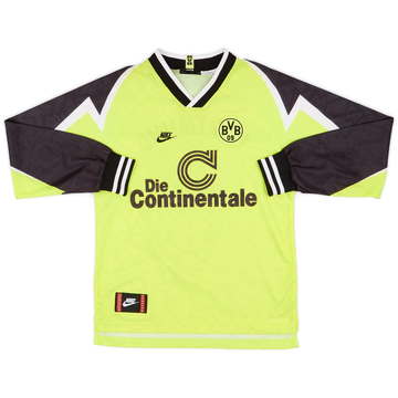 1995-96 Borussia Dortmund Maillot Domicile ML #9 - 8/10 - (XL.Boys)