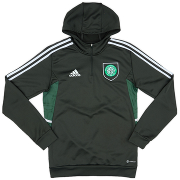 2022-23 Celtic adidas Haut d'entraînement à capuche 1/4 zip - 9/10 - (S)