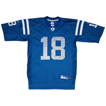 2005-06 Indianapolis Colts Manning #18 Reebok On Field Maillot Domicile - 5/10 - (L)